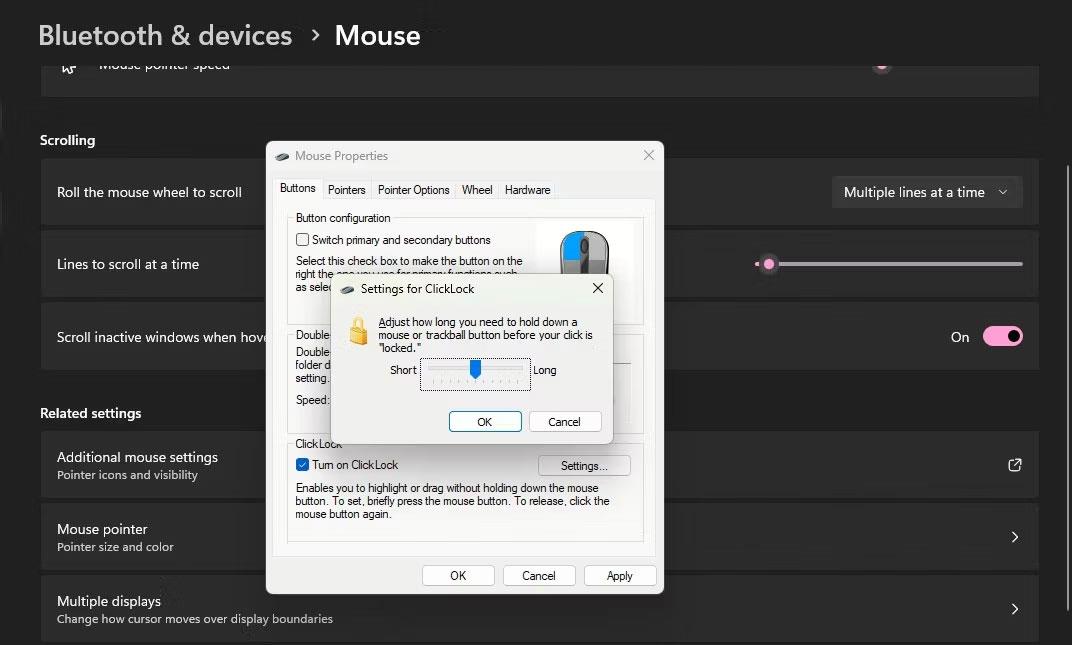 Så här aktiverar du Mouse ClickLock för att fungera lättare i Windows