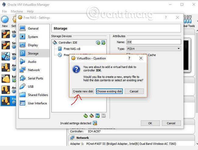 Kā instalēt FreeNAS VM vietnē VirtualBox