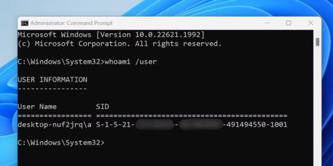Kako najti SID (varnostni identifikator) ​​za uporabniški račun v sistemu Windows