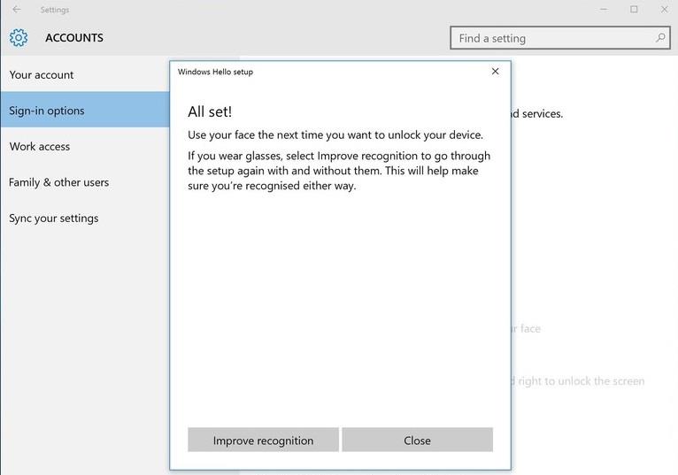 Instruktioner för att ställa in Windows Hello ansiktsigenkänning på Windows 10 Instruktioner för att ställa in Windows Hello ansiktsigenkänning på Windows 10