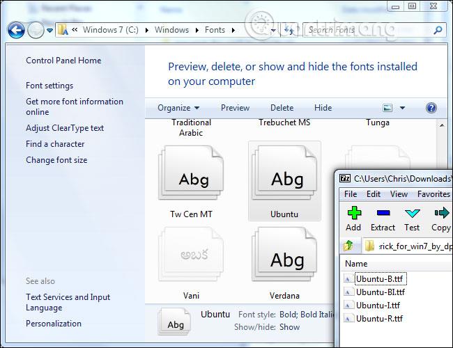 Visual Styles motīvu un pielāgoto motīvu instalēšana sistēmā Windows