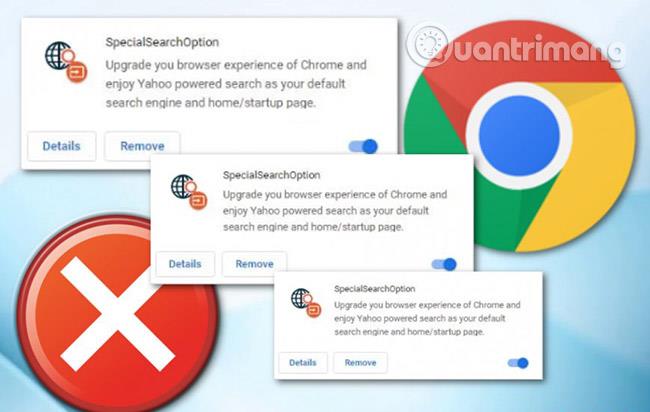 Kā noņemt SpecialSearchOption pārlūkprogrammā Chrome un citās pārlūkprogrammās