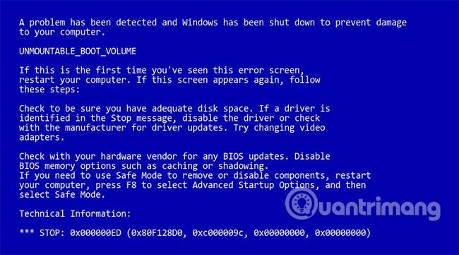 Labojiet UNMOUNTABLE_BOOT_VOLUME kļūdu sistēmā Windows Labojiet UNMOUNTABLE_BOOT_VOLUME kļūdu sistēmā Windows