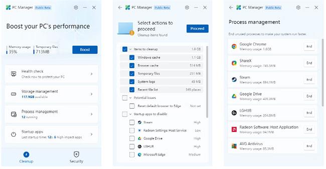 Upute za korištenje Microsoft PC Managera za upravljanje sustavom Windows