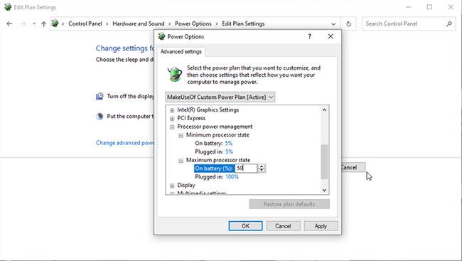 Sådan tilpasser du Power Plan for at øge batterilevetiden for bærbare computere Sådan tilpasser du Power Plan for at øge batterilevetiden for bærbare computere