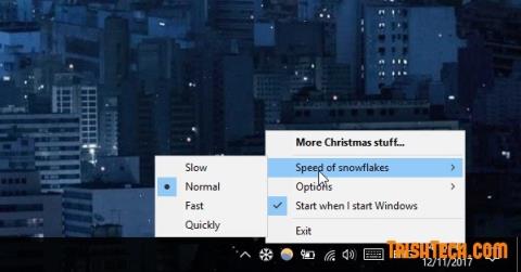 Pārvietojot peli operētājsistēmā Windows, izveidojiet krītoša sniega efektu