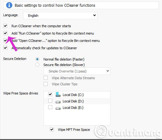 Jednoduchý spôsob, ako integrovať CCleaner do koša kliknutím pravým tlačidlom myši