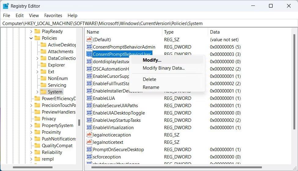 Sådan ændres adfærd for brugeradgangskontrol for standardbrugere på Windows