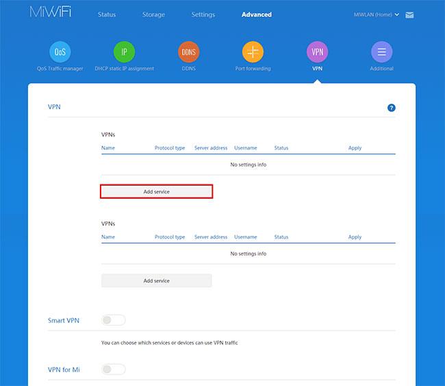 L2TP-konfigurationsinstruktioner til Xiaomi Mi Router 3 L2TP-konfigurationsinstruktioner til Xiaomi Mi Router 3