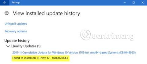Izlabojiet kļūdu 0x80070643 sistēmā Windows