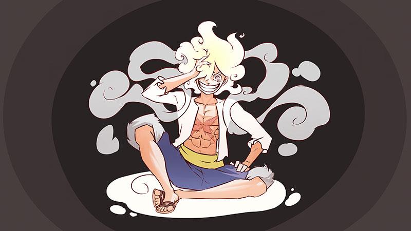 Luffy Gear 5 veggfóður, Luffy God Nika veggfóður Luffy Gear 5 veggfóður, Luffy God Nika veggfóður