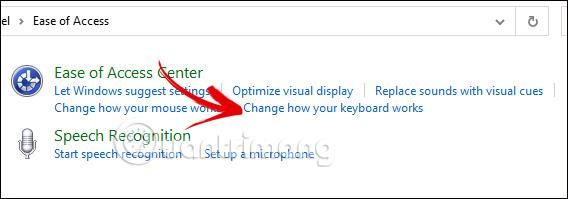 Instruktioner til at tænde/slukke Sticky Keys på Windows