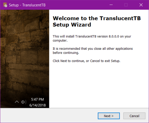 Hogyan teheti átláthatóvá a tálcát a Windows 10 rendszeren a TranslucentTB és a Classic Shell segítségével