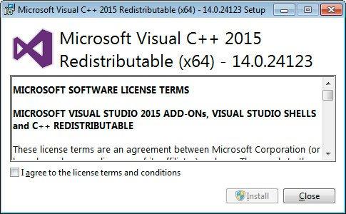 Kā instalēt Microsoft Visual C++ 2015 Runtime