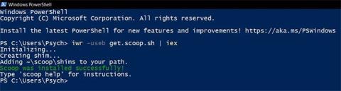 Sådan installeres Scoop på Windows