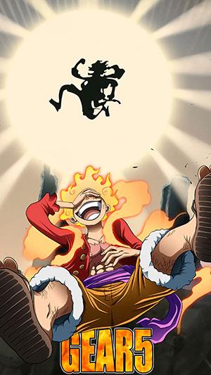 Luffy Gear 5 veggfóður, Luffy God Nika veggfóður Luffy Gear 5 veggfóður, Luffy God Nika veggfóður