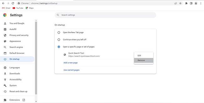 Sådan fjerner du Quick Search Tool hijacker fra browseren