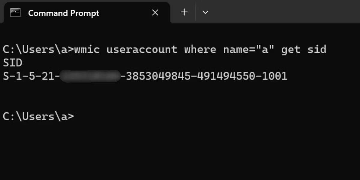 Hvernig á að finna SID (Security Identifier) ​​fyrir notandareikning í Windows