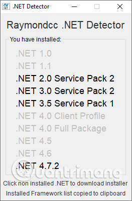 Kā pārbaudīt .NET Framework versiju datorā