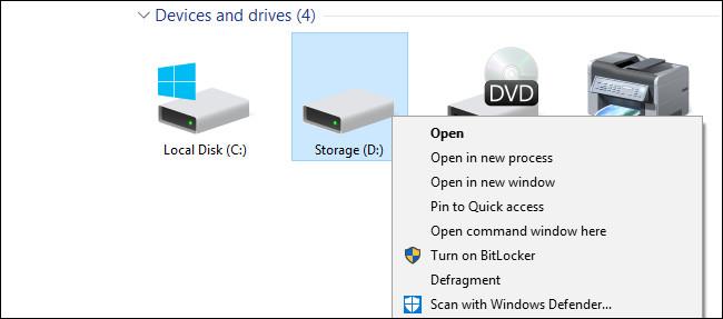 Tilføj Defragmenter-indstillingen til menuen, når du højreklikker på et drev på Windows