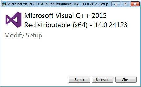 Kā instalēt Microsoft Visual C++ 2015 Runtime