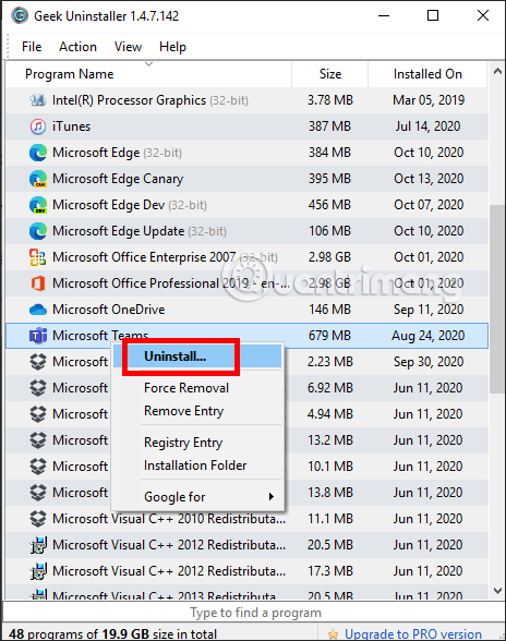 Ako používať Geek Uninstaller na odstránenie softvéru a aplikácií UWP Ako používať Geek Uninstaller na odstránenie softvéru a aplikácií UWP